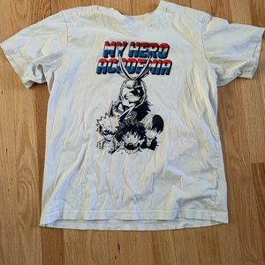 Uniqlo My Hero Academia anime tshirt white medium